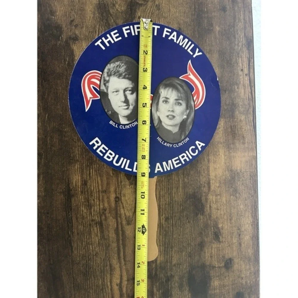 2-PC Bill & Hillary Clinton First Family Rebuilds America‎ Hand Fan Campaign
